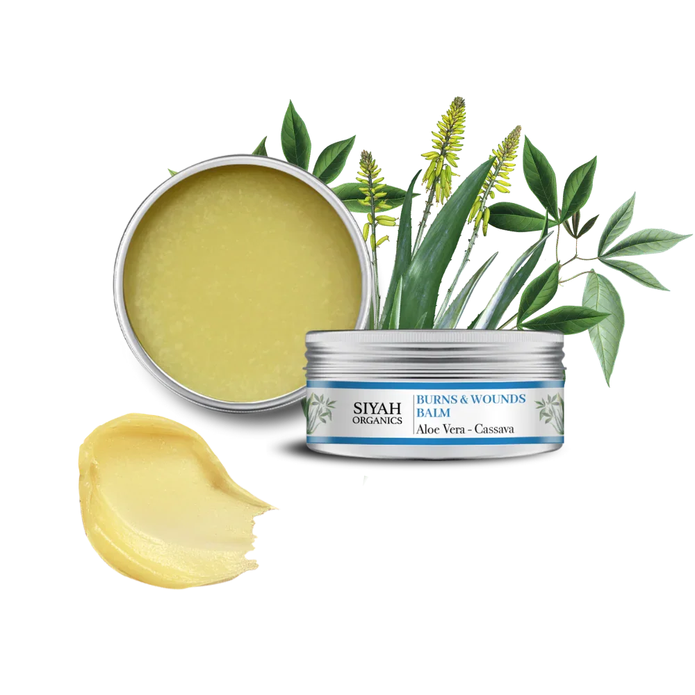 Pflegebalsam Aloe Vera–Maniok für strapazierte Haut von Siyah Organics