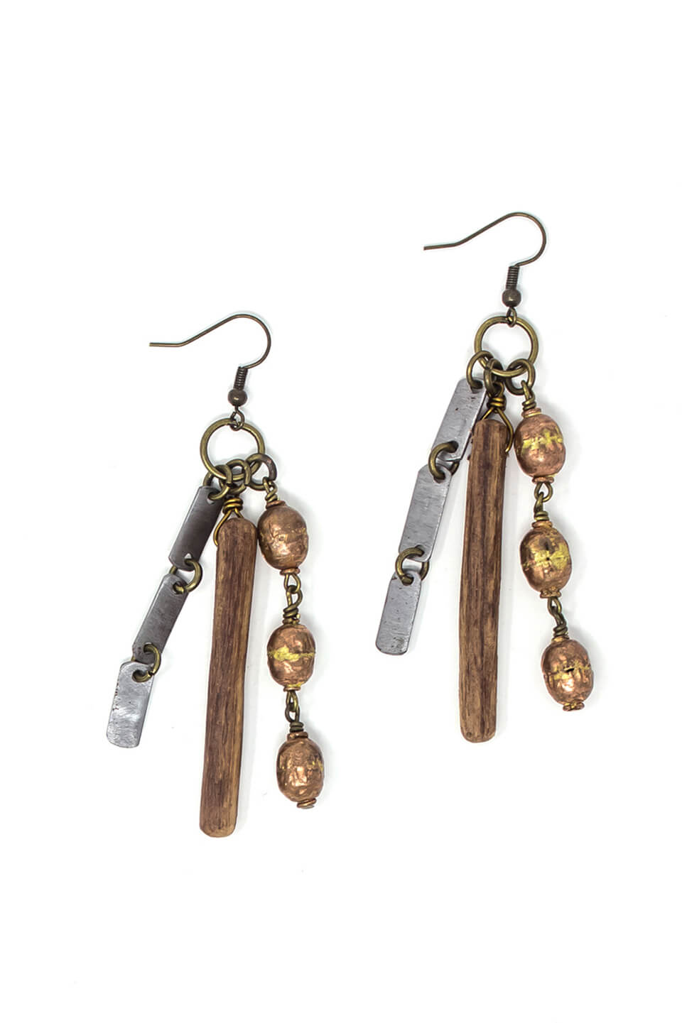 Organic Element Snare Earrings – Ethiopian Copper – handgefertigter Schmuck aus Sambia von Mulberry Mongoose | ADUNARTS®