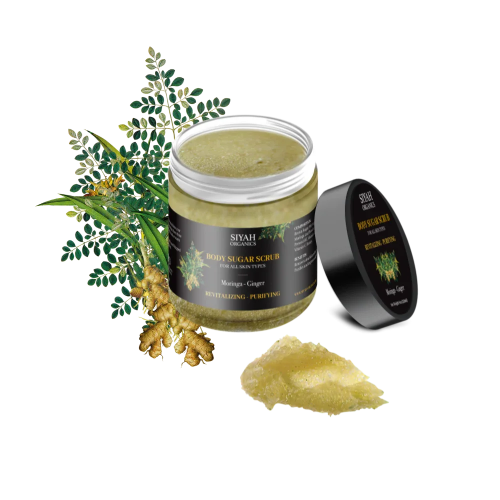 Zucker-Körperpeeling Moringa–Ingwer von Siyah Organics – Ansicht 2