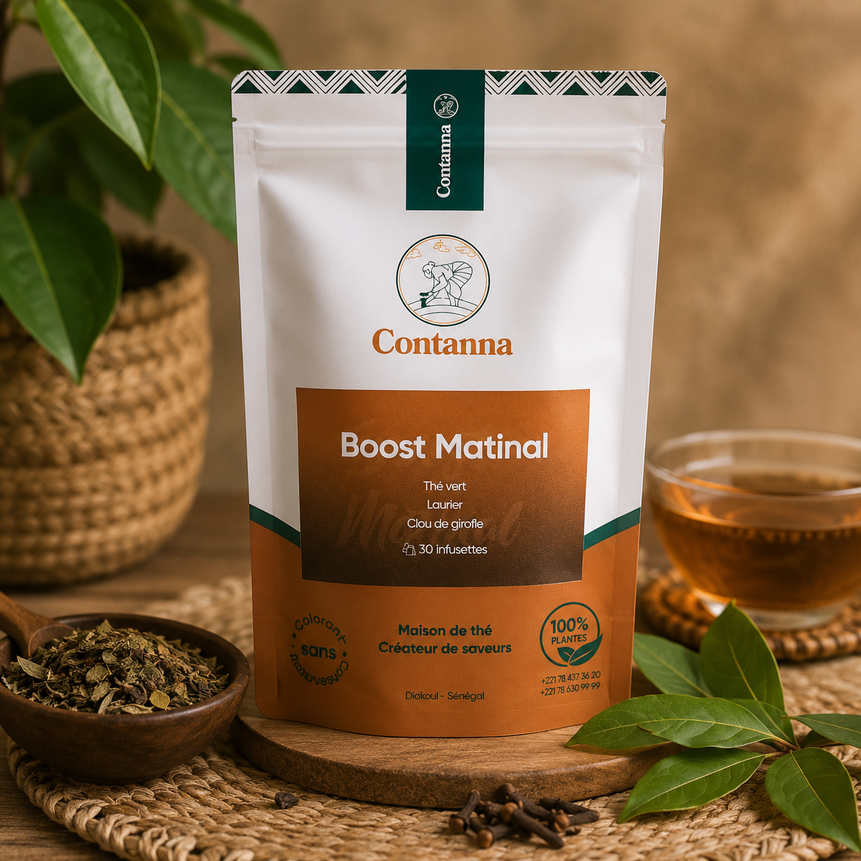 BOOST MATINAL -Grüner Tee für mehr Energie und Gelenkkomfort | Lorbeerblatt & Nelke