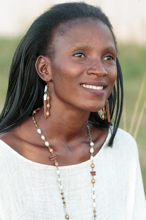 Organic Element Snare Earrings – Ethiopian Copper