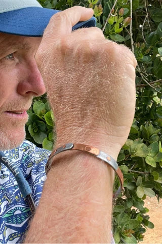 Pangolin Conservation Snare Bracelet – Copper & Silver