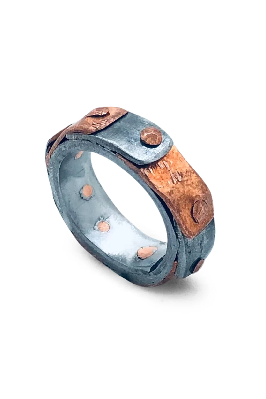 Pangolin Conservation Snare Ring – Copper & Silver