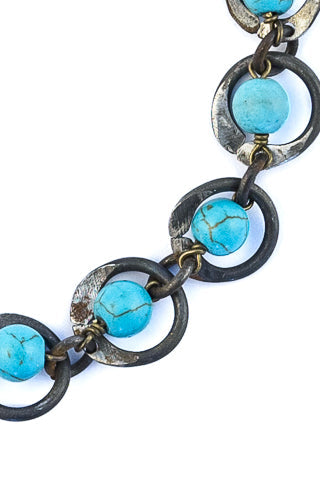 Snare Chain Necklace with Turquoise