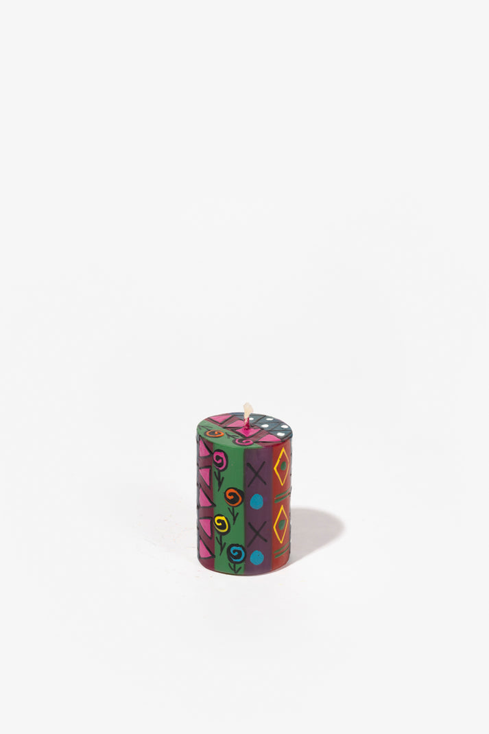 KAPULA Multi Coloured Ethnic – handbemalte Kerzen