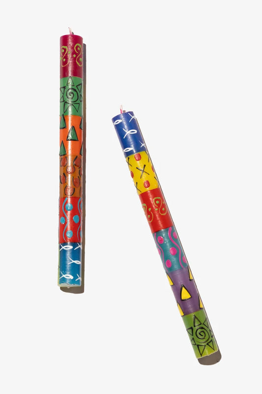KAPULA Multi Coloured Ethnic – handbemalte Kerzen